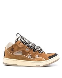 Lanvin Curb Low Top Lace Up Sneakers