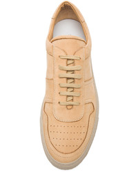 Common Projects Low Basketball Suede Sneakers In Tan