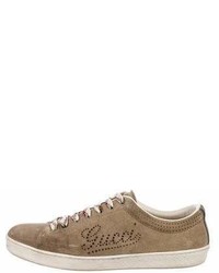 Gucci Perforated Suede Sneakers