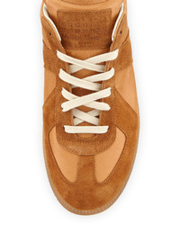 Maison Margiela Replica Suede Leather Low Top Sneaker Natural