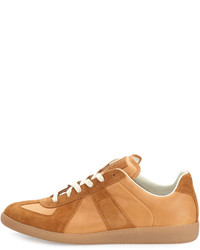Maison Margiela Replica Suede Leather Low Top Sneaker Natural