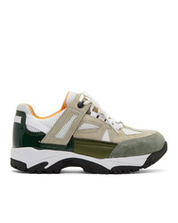 Maison Margiela Tan And White Security Sneakers