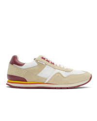 Ps By Paul Smith Taupe And Burgundy Vinny Sneakers