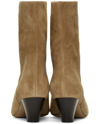 Isabel Marant Beige Suede Dyna Boots