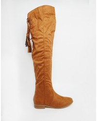 Missguided Flat Over The Knee Boot