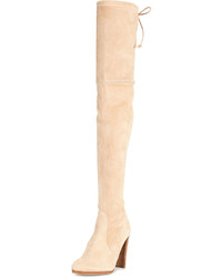 Stuart Weitzman Highland Suede Over The Knee Boot Buff