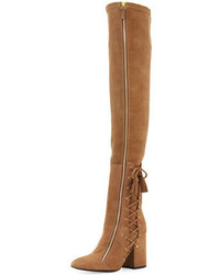 Laurence Dacade Maren Side Lace Over The Knee Boot Tan