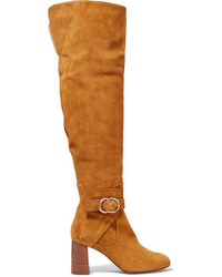 Chloé Suede Over The Knee Boots Tan