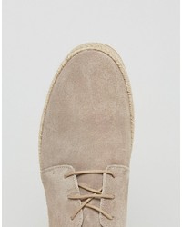 Zign Shoes Zign Suede Lace Up Shoes With Rope Soles