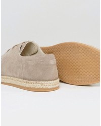 Zign Shoes Zign Suede Lace Up Shoes With Rope Soles