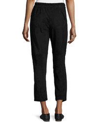 Vince Suede Cropped Track Pants
