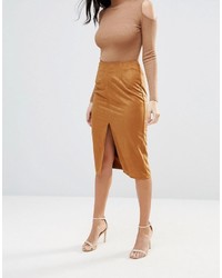 Glamorous Faux Suede Pencil Skirt