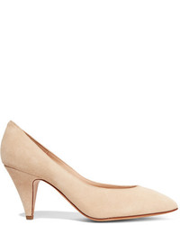 Mansur Gavriel Classic Suede Pumps Sand