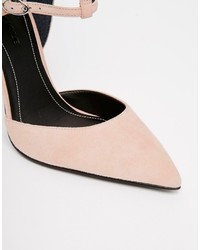 Kendall Kylie Kendall Kylie Alisha Nude Suede Caged Pointed Pumps