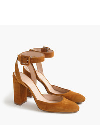 J.Crew Lena Ankle Wrap Pumps In Suede