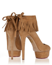 Charlotte Olympia Sundance Dolly Suede Pumps