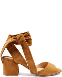 Gianvito Rossi Ankle Tie Suede Sandals