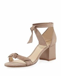 Alexandre Birman Clarita Suede 60mm Sandal Cameo