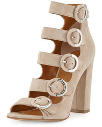 Evie Suede Multi Buckle Sandal Sand