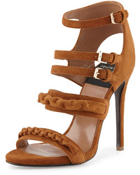 Laurence Dacade Kimy Suede Chain Strappy Sandal Camel
