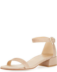 Stuart Weitzman Nudistjune Suede 40mm Sandal