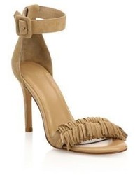 Joie Pippi Fringed Suede Ankle Strap Sandals