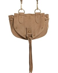 See by Chloe Small Collins Leather Suede Messenger Bag Beige