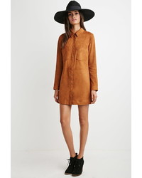 Forever 21 Faux Suede Shirt Dress