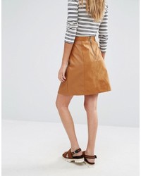 Oasis Patched Suedette Skirt
