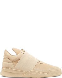 Filling Pieces Elastic Strap Low Top Suede Trainers