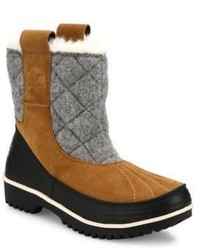 Tan Suede Snow Boots