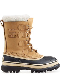 Sorel Caribou Suede And Rubber Short Boots