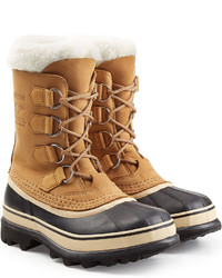 Sorel Caribou Suede And Rubber Short Boots