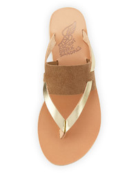 Ancient Greek Sandals Zenobia Flat Thong Sandal Taupe