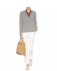Tod's Gommino Embellished Suede Shopper