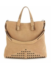 Tod's Gommino Embellished Suede Shopper