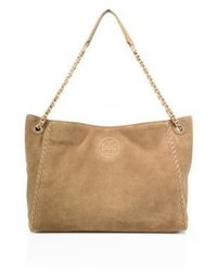 Tory Burch Marion Whipstitched Suede Tote