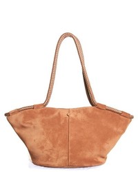 The Row Market Braided Handle Suede Tote