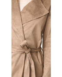 Cupcakes And Cashmere Ariana Faux Suede Trench Coat