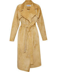 Loewe Gold Calf Suede Trench Gold