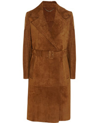 Burberry Prorsum Fringed Suede Trench Coat