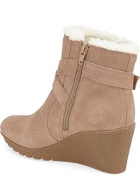 Hush Puppies Amber Miles Iiv Faux Shearling Lined Waterproof Wedge Bootie