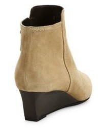 Tod's Suede Point Toe Wedge Booties