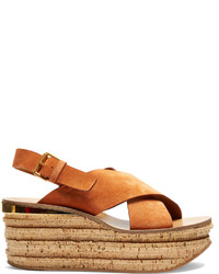 Chloé Chlo Camille Suede Wedge Sandals