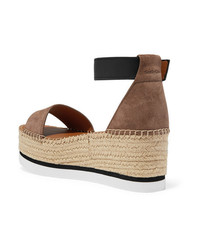 See by Chloe Suede And Leather Espadrille Platform Sandals