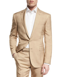 Ralph Lauren Anthony Solid Two Piece Wool Suit Tan