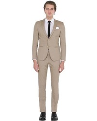 Manuel Ritz Super Slim Fit Stretch Cotton Satin Suit