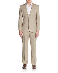 Saint Laurent Modern Fit Plaid Check Wool Suit