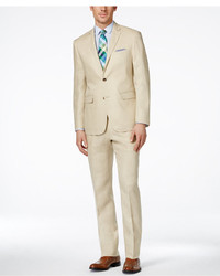 Perry Ellis Portfolio Tan Slim Fit Suit