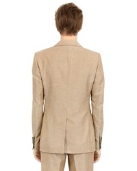 Façonnable Wool Linen Blend Canvas Suit